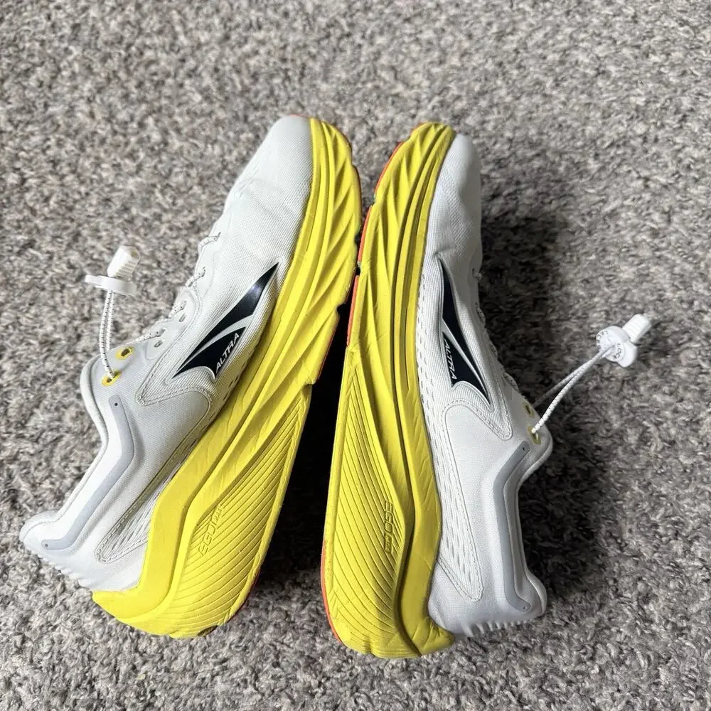 Altra Men’s Via Olympus Running Shoes White/Yellow Sz 11.5 Sneakers Great Con